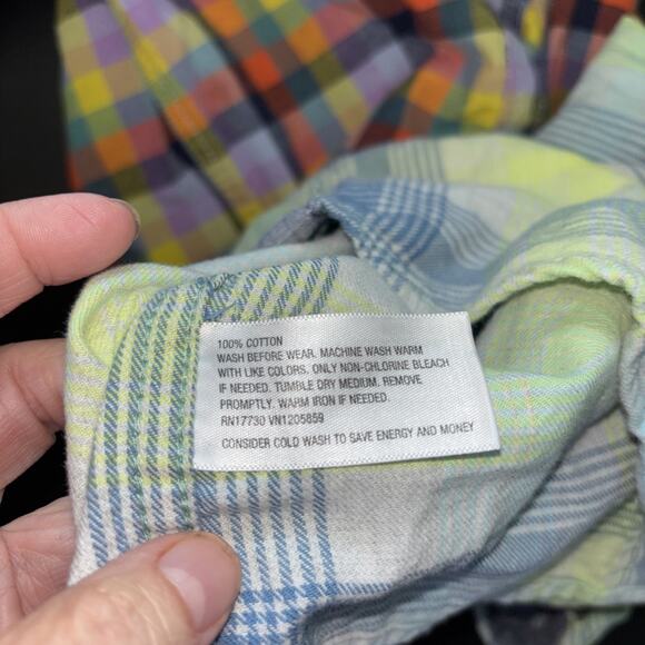 Lot Of 2 Cat And Jack Boys Long Sleeve Cotton Plaid Shirts 3-T - Picture 13 of 14